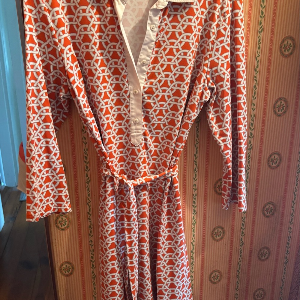 J. McLaughlin Pink and White Patterned Blouse